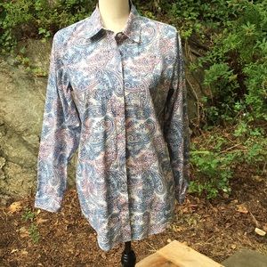 Orvis blouse floral